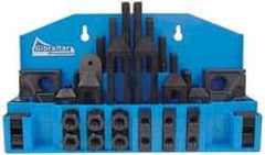 Gibraltar - 52 Piece Fixturing Step Block & Clamp Set with 1" Step Block, 11/16" T-Slot, 1/2-13 Stud Thread - 1-1/8" Nut Width, 3, 4, 5, 6, 7 & 8" Stud Lengths - Eagle Tool & Supply