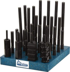 Gibraltar - 38 Piece, 1/2-13 Stud, 5/8" T Slot, T Nut & Stud Kit - 1" T-Slot Nut Width, 3, 4, 5, 6, 7, 8" Stud Lengths - Eagle Tool & Supply