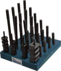 Gibraltar - 38 Piece, 1/2-13 Stud, 11/16" T Slot, T Nut & Stud Kit - 1-1/8" T-Slot Nut Width, 3, 4, 5, 6, 7, 8" Stud Lengths - Eagle Tool & Supply