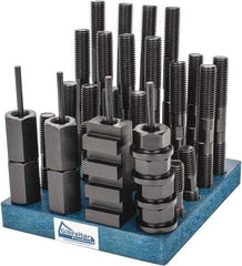 Gibraltar - 38 Piece, 3/4-10 Stud, 7/8" T Slot, T Nut & Stud Kit - 1-1/2" T-Slot Nut Width, 3, 4, 5, 6, 7, 8" Stud Lengths - Eagle Tool & Supply