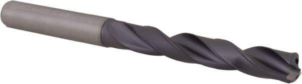 Kennametal - 7.5mm 140° Solid Carbide Jobber Drill - TiAlN Finish, Right Hand Cut, Spiral Flute, Straight Shank, 91mm OAL, Standard Point - Eagle Tool & Supply