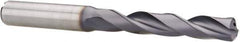 Kennametal - 10.2mm 140° Solid Carbide Jobber Drill - TiAlN Finish, Right Hand Cut, Spiral Flute, Straight Shank, 118mm OAL, Standard Point - Eagle Tool & Supply
