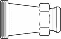 VNE - 2-1/2 x 2" Bevel Seat Style Sanitary Stainless Steel Pipe Concentric Reducer - Exact Industrial Supply
