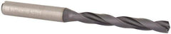 Kennametal - 6.1mm 140° Solid Carbide Jobber Drill - TiAlN Finish, Right Hand Cut, Spiral Flute, Straight Shank, 91mm OAL, Standard Point - Eagle Tool & Supply