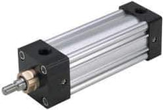 Parker - 1" Stroke x 2" Bore Double Acting Air Cylinder - 3/8 Port, 7/16-20 Rod Thread, 250 Max psi, -10 to 165°F - Eagle Tool & Supply