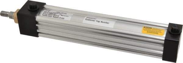 Parker - 8" Stroke x 1-1/2" Bore Double Acting Air Cylinder - 3/8 Port, 7/16-20 Rod Thread, 250 Max psi, -10 to 165°F - Eagle Tool & Supply
