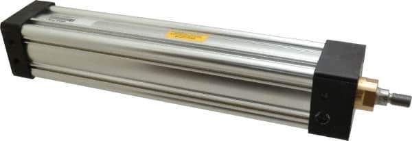 Parker - 10" Stroke x 2" Bore Double Acting Air Cylinder - 3/8 Port, 7/16-20 Rod Thread, 250 Max psi, -10 to 165°F - Eagle Tool & Supply