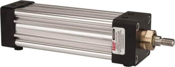 Parker - 5" Stroke x 2" Bore Double Acting Air Cylinder - 3/8 Port, 7/16-20 Rod Thread, 250 Max psi, -10 to 165°F - Eagle Tool & Supply