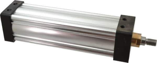 Parker - 10" Stroke x 3-1/4" Bore Double Acting Air Cylinder - 1/2 Port, 3/4-16 Rod Thread, 250 Max psi, -10 to 165°F - Eagle Tool & Supply