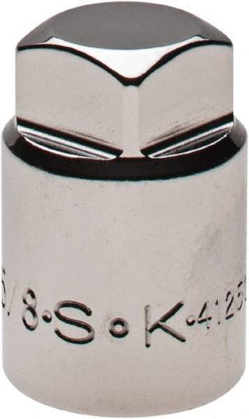 SK - 1/2" Drive, 5/8" Socket, Male Pipe Plug Socket - 4 Points, 1-3/8" OAL - Eagle Tool & Supply