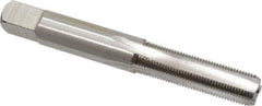 Interstate - 11/32-32 UNS 3B 4 Flute Bright Finish High Speed Steel Straight Flute Standard Hand Tap - Bottoming, Right Hand Thread, 2-15/16" OAL, H3 Limit, Oversize - Eagle Tool & Supply