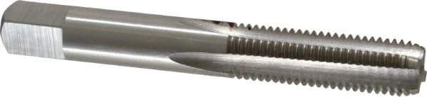 Interstate - 3/8-20 UNS 3B 4 Flute Bright Finish High Speed Steel Straight Flute Standard Hand Tap - Bottoming, Right Hand Thread, 2-15/16" OAL, H3 Limit, Oversize - Eagle Tool & Supply