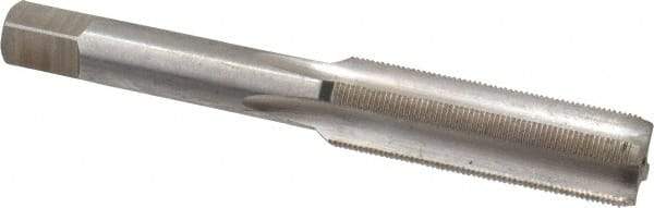 Interstate - 7/16-40 UNS 3B 4 Flute Bright Finish High Speed Steel Straight Flute Standard Hand Tap - Bottoming, Right Hand Thread, 3-5/32" OAL, H3 Limit, Oversize - Eagle Tool & Supply