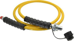 Enerpac - 1/4" Inside Diam x 1/4 NPT 6' Hydraulic Pump Hose - 10,000 psi, CH-604 Opposite End, Thermoplastic - Eagle Tool & Supply