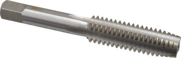 Interstate - 1/2-12 UNS 3B 4 Flute Bright Finish High Speed Steel Straight Flute Standard Hand Tap - Plug, Right Hand Thread, 3-3/8" OAL, H3 Limit, Oversize - Exact Industrial Supply