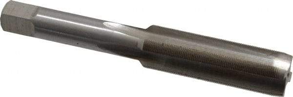 Interstate - 1/2-48 UNS 3B 4 Flute Bright Finish High Speed Steel Straight Flute Standard Hand Tap - Plug, Right Hand Thread, 3-3/8" OAL, H3 Limit, Oversize - Exact Industrial Supply