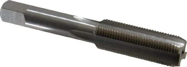 Interstate - 9/16-20 UNS 3B 4 Flute Bright Finish High Speed Steel Straight Flute Standard Hand Tap - Bottoming, Right Hand Thread, 3-19/32" OAL, H3 Limit, Oversize - Exact Industrial Supply