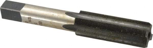 Interstate - 5/8-36 UNS 3B 4 Flute Bright Finish High Speed Steel Straight Flute Standard Hand Tap - Bottoming, Right Hand Thread, 3-13/16" OAL, H3 Limit, Oversize - Exact Industrial Supply