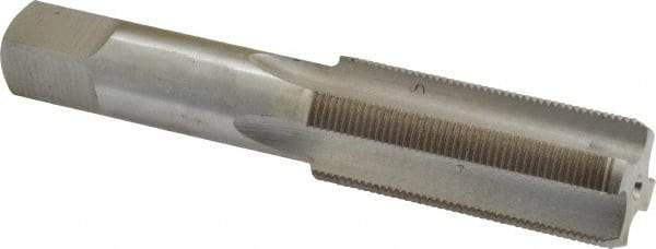 Interstate - 7/8-20 UNEF 3B 4 Flute Bright Finish High Speed Steel Straight Flute Standard Hand Tap - Bottoming, Right Hand Thread, 4-11/16" OAL, H4 Limit, Oversize - Eagle Tool & Supply