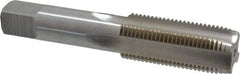 Interstate - 15/16-12 UNS 3B 4 Flute Bright Finish High Speed Steel Straight Flute Standard Hand Tap - Plug, Right Hand Thread, 4-29/32" OAL, H4 Limit, Oversize - Eagle Tool & Supply