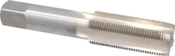 Interstate - 15/16-16 UNS 3B 4 Flute Bright Finish High Speed Steel Straight Flute Standard Hand Tap - Plug, Right Hand Thread, 4-29/32" OAL, H4 Limit, Oversize - Eagle Tool & Supply