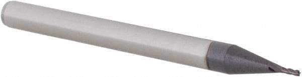 Value Collection - 0.025", 0.075" LOC, 1/8" Shank Diam, 1-1/2" OAL, 4 Flute, Solid Carbide Square End Mill - Single End, AlTiN Finish, Spiral Flute, Centercutting, Right Hand Cut, Right Hand Flute - Eagle Tool & Supply