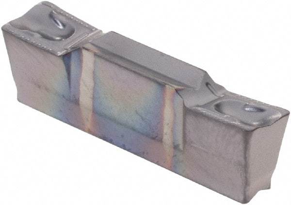 Iscar - 4004HGPL Y Grade IC908, 4mm Cutting Width Carbide Grooving Insert - 2.4mm Max Depth of Cut, Left Hand, 0.4mm Corner Radius, TiAlN Finish - Eagle Tool & Supply