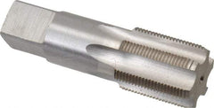 Interstate - 1-3/16 - 16 UNS 3B 6 Flute Bright Finish High Speed Steel Straight Flute Standard Hand Tap - Bottoming, Right Hand Thread, 4" OAL, H4 Limit, Oversize - Eagle Tool & Supply