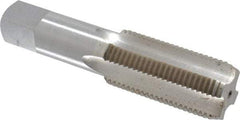 Interstate - 1-3/8 - 8 UNS 4 Flute Bright Finish High Speed Steel Straight Flute Standard Hand Tap - Bottoming, Right Hand Thread, 6-1/16" OAL, 3" Thread Length, H5 Limit, Oversize - Eagle Tool & Supply