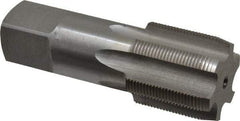 Interstate - 1-3/8 - 18 UNEF 3B 6 Flute Bright Finish High Speed Steel Straight Flute Standard Hand Tap - Plug, Right Hand Thread, 4" OAL, H4 Limit, Oversize - Eagle Tool & Supply