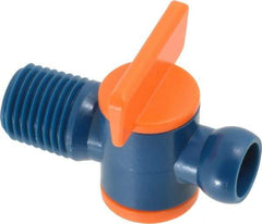 Loc-Line - 10 Piece, 1/4" ID Coolant Hose NPT Valve - Male to Female Connection, Acetal Copolymer Body, 1/4 NPT, Use with Loc-Line Modular Hose Systems - Eagle Tool & Supply