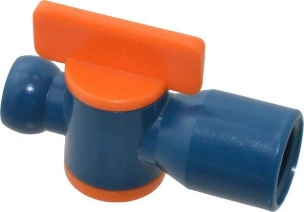 Loc-Line - 10 Piece, 1/4" ID Coolant Hose NPT Valve - Female to Female Connection, Acetal Copolymer Body, 1/4 NPT, Use with Loc-Line Modular Hose Systems - Eagle Tool & Supply