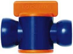 Loc-Line - 2 Piece, 1/2" ID Coolant Hose In-Line Valve - Female to Ball Connection, Acetal Copolymer Body, Unthreaded, Use with Loc-Line Modular Hose Systems - Eagle Tool & Supply