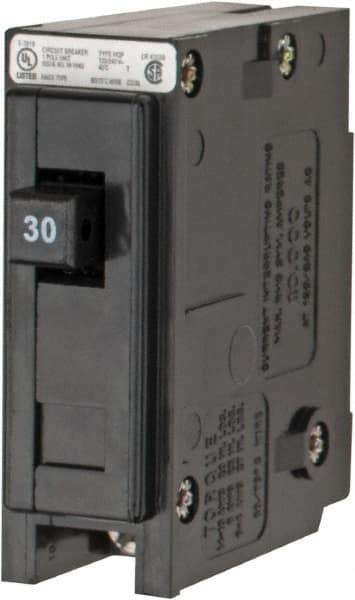 Eaton Cutler-Hammer - 30 Amp, 120/240 VAC, 24 VDC, 48 VDC, 80 VDC, 1 Pole, Plug In Miniature Circuit Breaker - Thermal Magnetic Trip, 14-4 AWG, 2-3/8 Inch Deep x 2-15/16 Inch High x 1 Inch Wide - Eagle Tool & Supply