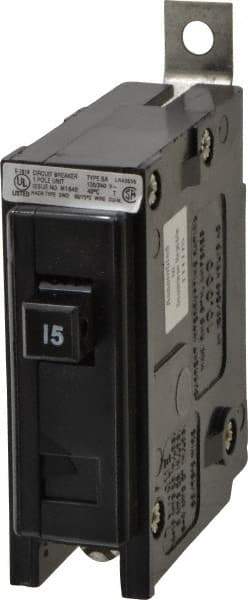Eaton Cutler-Hammer - 15 Amp, 120/240 VAC, 24 VDC, 48 VDC, 80 VDC, 1 Pole, Bolt On Miniature Circuit Breaker - Thermal Magnetic Trip, 14-4 AWG, 2-3/8 Inch Deep x 2-15/16 Inch High x 1 Inch Wide - Eagle Tool & Supply