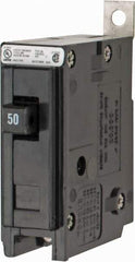 Eaton Cutler-Hammer - 50 Amp, 120/240 VAC, 24 VDC, 48 VDC, 80 VDC, 1 Pole, Bolt On Miniature Circuit Breaker - Thermal Magnetic Trip, 14-4 AWG, 2-3/8 Inch Deep x 2-15/16 Inch High x 1 Inch Wide - Eagle Tool & Supply