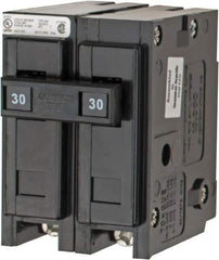 Eaton Cutler-Hammer - 30 Amp, 120/240 VAC, 24 VDC, 48 VDC, 80 VDC, 2 Pole, Plug In Miniature Circuit Breaker - Thermal Magnetic Trip, 14-4 AWG, 2-3/8 Inch Deep x 2-15/16 Inch High x 2 Inch Wide - Eagle Tool & Supply