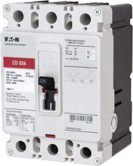 Eaton Cutler-Hammer - 225 Amp, 125 VDC, 240 VAC, 3 Pole, Molded Case Circuit Breaker - Thermal Magnetic Trip, 65 kA at 240 VAC Breaking Capacity, 4-4/0 AWG, 3-3/8 Inch Deep x 6 Inch High x 4-1/8 Inch Wide - Eagle Tool & Supply