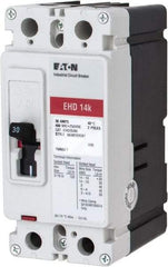 Eaton Cutler-Hammer - 30 Amp, 250 VDC, 480 VAC, 2 Pole, Molded Case Circuit Breaker - Thermal Magnetic Trip, 18 kA at 240 VAC Breaking Capacity, 14-1/0 AWG, 3-3/8 Inch Deep x 6 Inch High x 2-3/4 Inch Wide - Eagle Tool & Supply