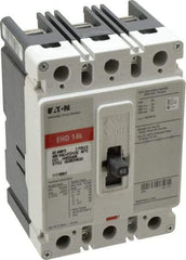 Eaton Cutler-Hammer - 60 Amp, 250 VDC, 480 VAC, 3 Pole, Molded Case Circuit Breaker - Thermal Magnetic Trip, 18 kA at 240 VAC Breaking Capacity, 14-1/0 AWG, 3-3/8 Inch Deep x 6 Inch High x 4-1/8 Inch Wide - Eagle Tool & Supply