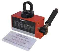 Eclipse - 1,100 Lb Load Capacity, Magnetic Lifter - 9-7/8" High x 4-7/8" Wide, 2 Poles, For Use with Flats & Rounds - Eagle Tool & Supply