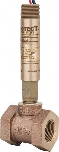 Dwyer - 2,000 psi, Brass Housing, Dwyer Flowtect Flow Switch - Model V6 - Eagle Tool & Supply