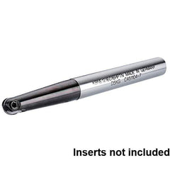 Kennametal - 3/4" Cut Diam, 1" Shank Diam, 7.48" OAL, Indexable Ball Nose End Mill - Eagle Tool & Supply