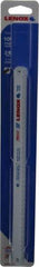 Lenox - 10" Long, 24 Teeth per Inch, Bi-Metal Hand Hacksaw Blade - Toothed Edge, 1/2" Wide x 0.023" Thick, Flexible - Eagle Tool & Supply