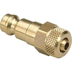 Dynabrade - 1/4 NPT Thread Hose Barb x Male NPT Connector - 3/8" ID Hose, Brass - Eagle Tool & Supply