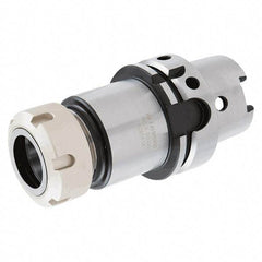 Iscar - 1mm to 13mm Capacity, 100mm Projection, HSK100A Hollow Taper, ER20 Collet Chuck - 0.0001" TIR, Through-Spindle - Exact Industrial Supply