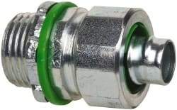 Cooper Crouse-Hinds - 3/8" Trade, Steel Threaded Straight Liquidtight Conduit Connector - Noninsulated - Eagle Tool & Supply