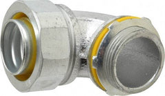 Cooper Crouse-Hinds - 1-1/4" Trade, Malleable Iron Threaded Angled Liquidtight Conduit Connector - Noninsulated - Eagle Tool & Supply