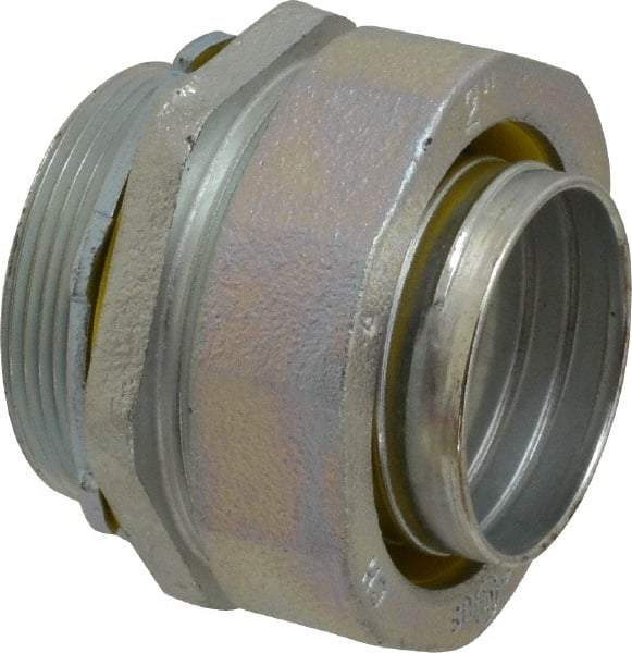 Cooper Crouse-Hinds - 2" Trade, Malleable Iron Threaded Straight Liquidtight Conduit Connector - Noninsulated - Eagle Tool & Supply