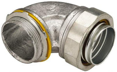 Cooper Crouse-Hinds - 2" Trade, Malleable Iron Threaded Angled Liquidtight Conduit Connector - Noninsulated - Eagle Tool & Supply